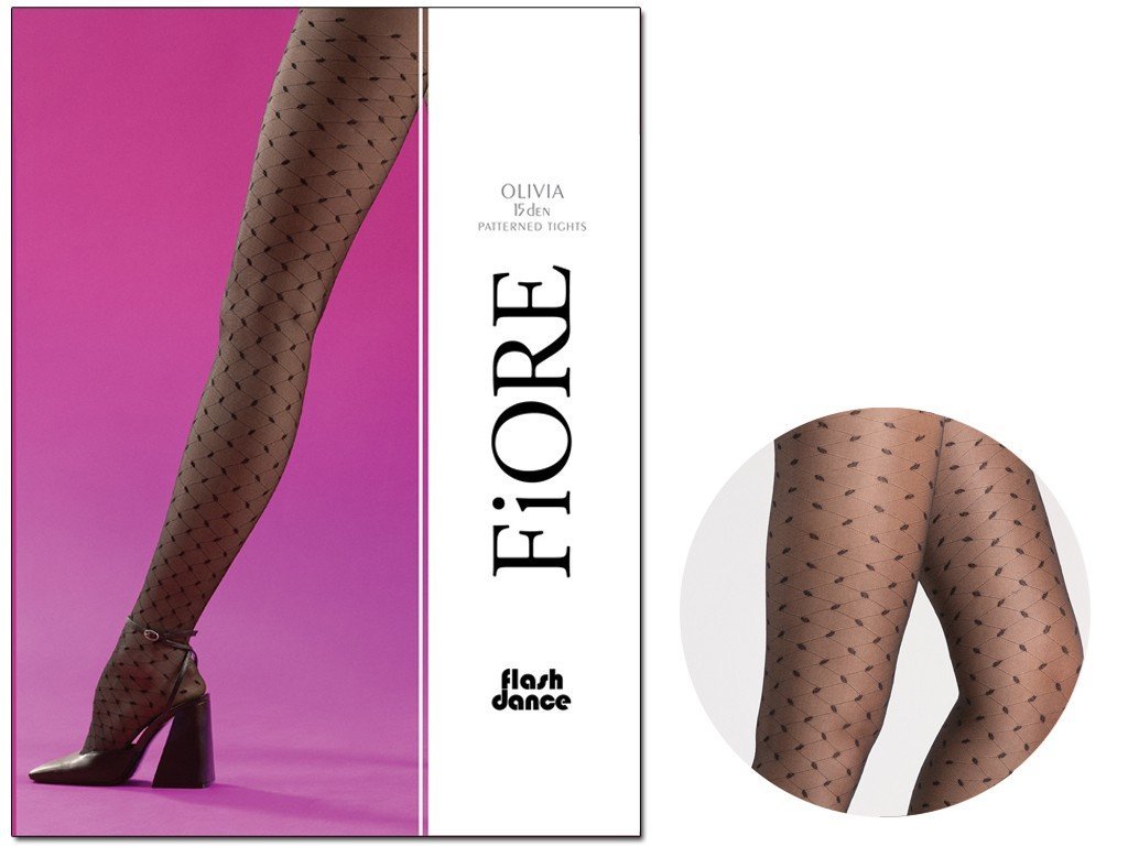 Rajstopy Wzór Siateczki Kabaretki 15 Den Black 3