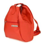 Torebki damskie - Czerwony Plecak damski skórzany torebka 2w1 Beltimore 019 czerwony - miniaturka - grafika 1