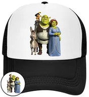 Czapki i chusty sportowe męskie - CZAPKA Z DASZKIEM SHREK DLA DZIECI NA LATO CZARNA BEJSBOLÓWKA - miniaturka - grafika 1