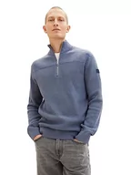 Swetry męskie - TOM TAILOR sweter męski, 18964 - Vintage Indigo Blue Melange, XXL - miniaturka - grafika 1