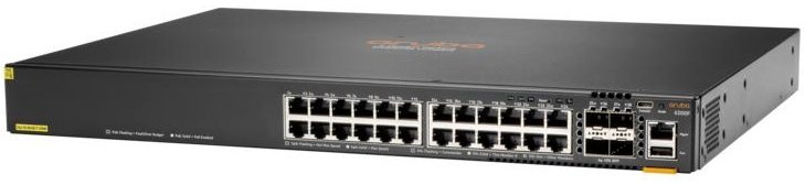 Switch HP HPE Aruba Networking CX 6200F 24G Class 4 PoE 4SFP 370W Switch - Switch - max. odległość stackowania 10 km - L3 - managed - 24 x 10/100/1000 PoE+ + 4 x 100/1000 SFP - od przodu i od boku do tyłu - montowalny w szafie rack - PoE+ 370 W S0M82 S0M82A#ABB