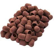 Pozostałe akcesoria kosmetyczne - Exo kapturek ścierny 13 mm/120 100 szt. Soft Cap basic - miniaturka - grafika 1