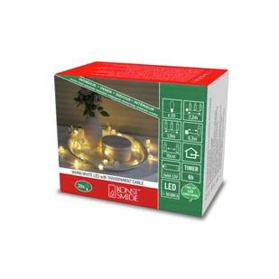 Konstsmide Christmas Łańcuch świetlny LED liście i kwiaty biały - Lampy ogrodowe - miniaturka - grafika 2