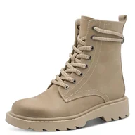 Botki damskie - Tamaris Damskie sztyblety Lace Boot Flat 1-25219-45, Antelope, 42 EU, Antelope, 42 EU - miniaturka - grafika 1
