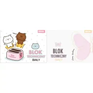 Szkolne artykuły papiernicze - Beniamin Blok techniczny A4/10K biały No name-dziewcz mix - miniaturka - grafika 1