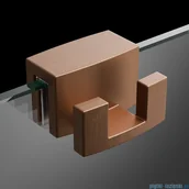 Akcesoria do armatury i ceramiki - Radaway miedz szczotkowana wieszak na kabinę prysznicową 6mm i 8mm WR-093 - miniaturka - grafika 1