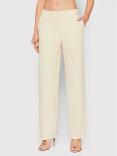 Spodnie damskie - Selected Femme Spodnie materiałowe Rita 16078490 Beżowy Regular Fit - grafika 1