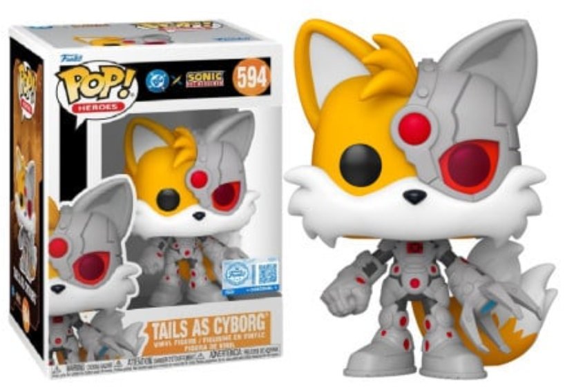 funko pop! dc comics jla & sonic heroes 594 tails as cyborg