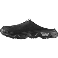 Koszulki i topy damskie - Salomon Relax Slide 6.0 damskie slippery, czarne/stopowe, rozmiar 44, Black Alloy, 44 EU - miniaturka - grafika 1