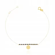 Bransoletki - Złota Bransoletka Na Kostkę Celebrytka Kółko P585 - miniaturka - grafika 1