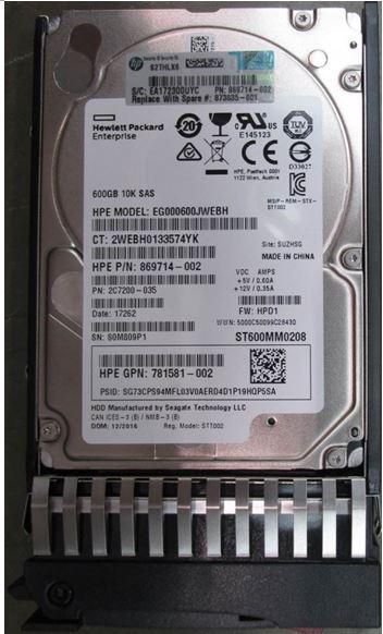 HP enterprise HDD 600GB 12G 10K SFF SAS ST