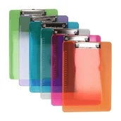 Teczki i skoroszyty - Deska z klipsem A4 przezroczysta MIX - miniaturka - grafika 1