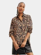 Bluzki damskie - Desigual Bluzka 23WWBW35 Brązowy Regular Fit - miniaturka - grafika 1