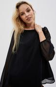 Koszule damskie - Bluzka koszulowa z bufiastymi rękawami w kolorze czarnym 3941, Kolor czarny, Rozmiar 3XL, Moodo - Primodo.com - miniaturka - grafika 1