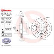 Tarcze hamulcowe - Tarcza hamulcowa BREMBO 09.7012.1X - miniaturka - grafika 1