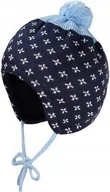 Czapki dla dzieci - Baby Boy czapka zimowa Maximo granatowa z wzorem 47 - miniaturka - grafika 1