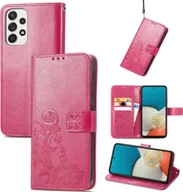 Etui i futerały do telefonów - Etui na telefon komórkowy König Design kompatybilne z Samsung Galaxy A73 5G z syntetycznej skóry - Etui na telefon komórkowy różowo-czerwone - miniaturka - grafika 1