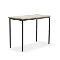 Meble do szkół i przedszkoli - Biurko SONITUS PLUS, 1200x600x900 mm, HPL popielaty, redukcja hałasu, antracyt - miniaturka - grafika 1