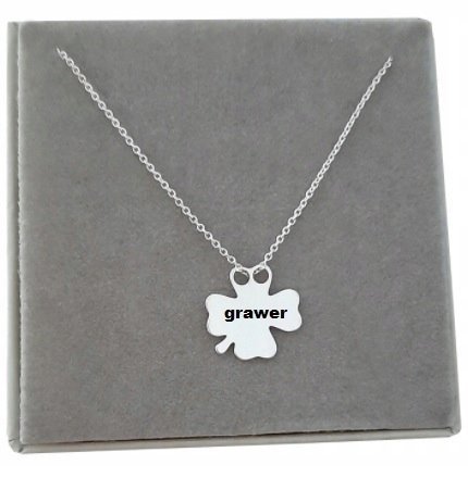 Naszyjnik koniczynka CELEBRYTKA srebro 925 60 cm