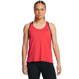 Damski top treningowy Under Armour Knockout Tank - czerwony - UNDER ARMOUR - Koszulki sportowe damskie - miniaturka - grafika 1