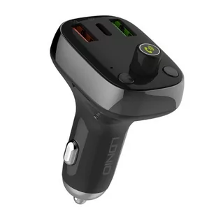 Transmiter FM LDNIO C704Q z Bluetooth, 2x USB + USB-C, microSD / TF (czarny) - Transmitery FM - miniaturka - grafika 1