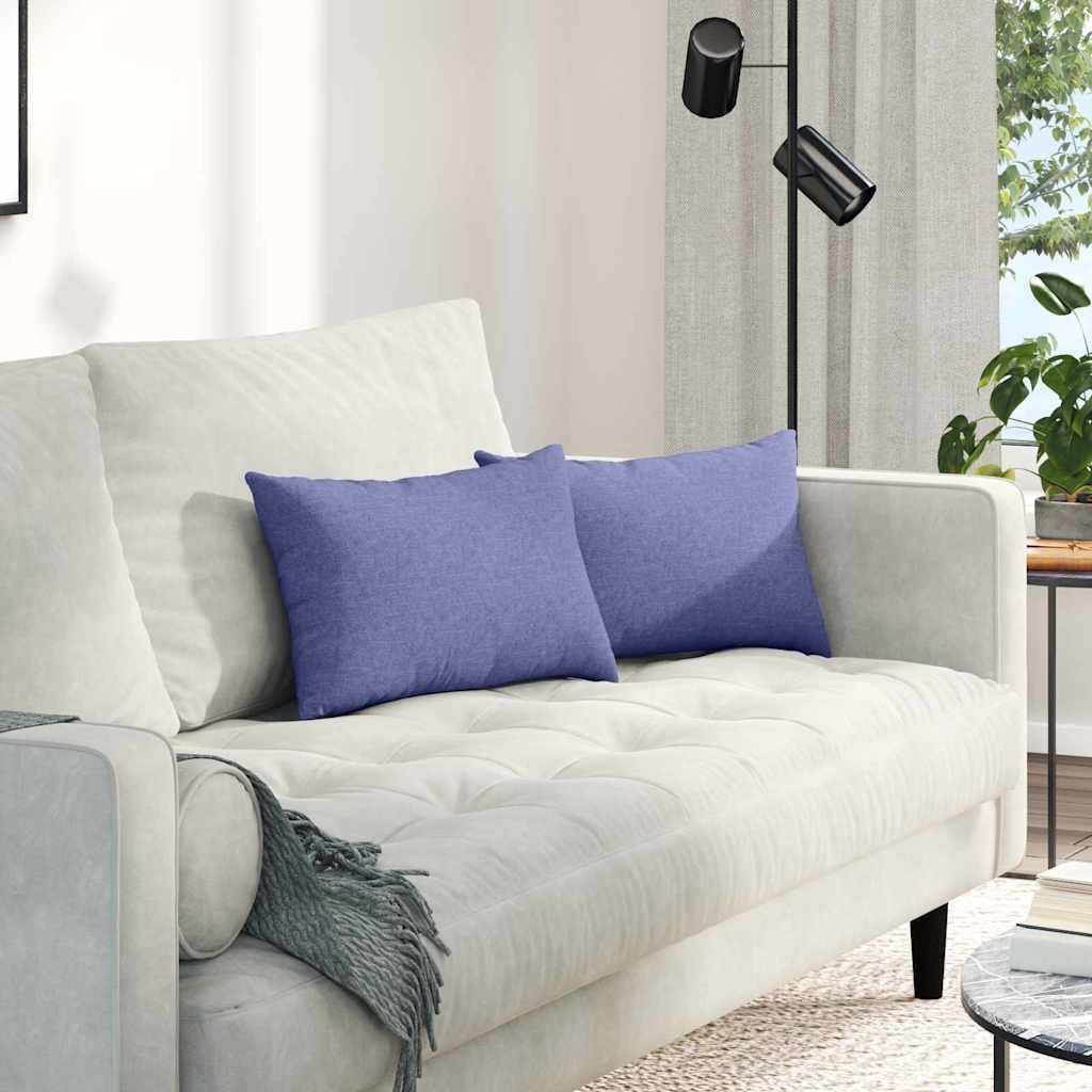 vidaXL vidaXL Poduszki na sofę 2 pcs Niebieski dżins 50 x 30 cm tkanina