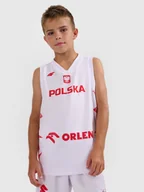 Koszulki dla dziewczynek - 4F Koszulka reprezentacyjna z możliwością personalizacji dziecięca 4F x PZKOSZ - biała 110/116 - miniaturka - grafika 1