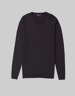 sweter tirivoli w serek czarny - Swetry męskie - miniaturka - grafika 1