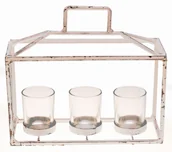 Świeczniki - ŚWIECZNIK METALOWY LATARNIA NA ŚWIECZKĘ LAMPION - miniaturka - grafika 1