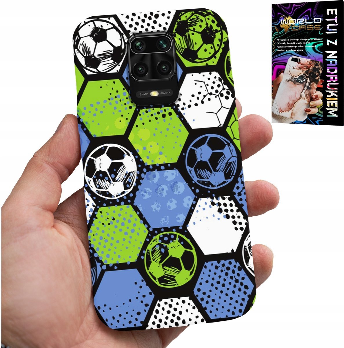 ETUI DO XIAOMI NOTE 9 PRO / 9S - PIŁKARSKIE WZORY PLECKÓW FOOTBALL CASE