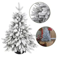 Choinki - Sztuczna choinka Świerk Skandynawski śnieżony PE 100% w donicy 80cm - miniaturka - grafika 1