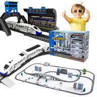 Tory, garaże, parkingi - Zestaw Kolejka Elektryczna Pociąg Tory Most Zwodzony 366cm - miniaturka - grafika 1