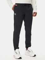Spodnie sportowe męskie - Under Armour Spodnie dresowe UA Vibe Woven 1386557 Czarny Regular Fit - miniaturka - grafika 1