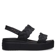 Sandały damskie - Sandały Crocs Brooklyn Woven Upper LW 209977 Czarny - miniaturka - grafika 1