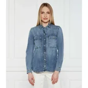 Koszule damskie - Patrizia Pepe Jeansowa koszula | Regular Fit - miniaturka - grafika 1