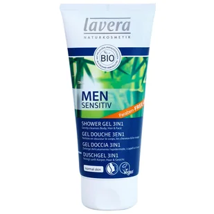 Lavera Szampon do włosów i ciała 3w1 z wyciągiem z biobambusa i bioguarany - Men Sensitiv Shower Gel 3in1 - Szampony dla mężczyzn - miniaturka - grafika 1
