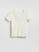Koszulki dla dziewczynek - Reserved - Wzorzysty t-shirt - złamana biel - miniaturka - grafika 1