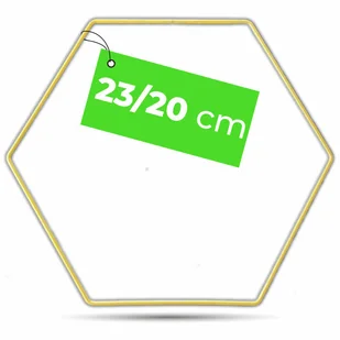 Baza do łapacza snów makram baldachimów ZŁOTY MAT obręcz do HANDMADE HEKSAGON - Wyposażenie pokoiku dziecięcego - miniaturka - grafika 1