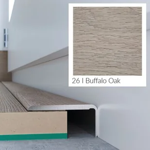 Arbiton Profil podłogowy CS25 zakończeniowy dąb buffalo 1,2 m - Listwy przypodłogowe - miniaturka - grafika 1