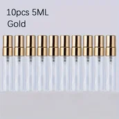 Pozostałe akcesoria kosmetyczne - TEMU 10-pak z wymiennymi butelkami perfum, przezroczyste szkło z aluminiowym atomizerem, przenośne butelki z rozpylaczem w 2 ml/3 ml/5 ml/10 ml, - miniaturka - grafika 1