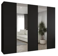 Szafy - Szafa uchylna otwierana ALICANTE 2 250 wys. 202 cm Czarny + u. Czarny - miniaturka - grafika 1