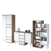 Zestawy mebli dla dzieci - Meblościanka 3 Nordis MebloCross Dąb Cremona / Biały Mat - miniaturka - grafika 1