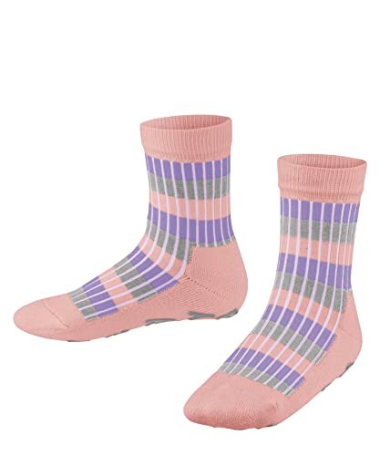 ESPRIT Unisex dziecięce Multi Stripe Rib bawełna skarpety do chaty przepuszczające powietrze nadruk z wypustkami antypoślizgowe na podeszwie w paski 1 para skarpet do kapci, różowe (Rose Cloud 8285), 27-30