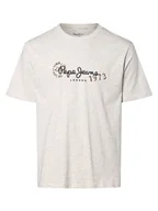 Koszulki męskie - Pepe Jeans Koszulka męska - Camille Mężczyźni Dżersej szary marmurkowy, S - miniaturka - grafika 1