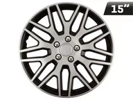 Kołpaki samochodowe - VERSACO S R O Kołpak dakar nc 15" silver&black ze śrubami chrom AMI-10943 - miniaturka - grafika 1