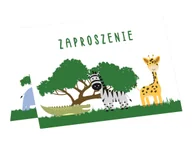 Kartki okolicznościowe i zaproszenia - Zaproszenia urodzinowe Safari, 6 szt. - miniaturka - grafika 1