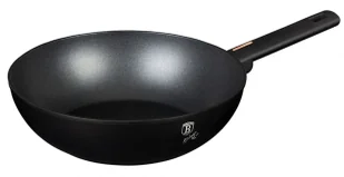 Czarny wok z potrójną powłoką tytanową 28cm Drohet 3X - Woki - miniaturka - grafika 1