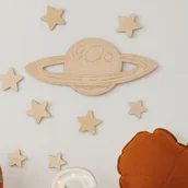 Wyposażenie pokoiku dziecięcego - Drewniana planeta na ścianę saturn - miniaturka - grafika 1