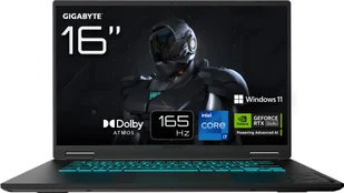GIGABYTE Gaming A16 CMHI2DE894SH, Black Steel Gaming Laptop, Core i7-13620H, RTX 4050 CMHI2DE8H - Laptopy - miniaturka - grafika 1