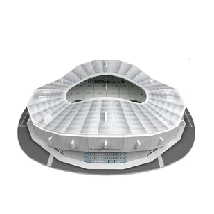 Mini stadion piłkarski - VELODROME - Olympique Marsylia FC - Puzzle 3D 33 elementy - Puzzle - miniaturka - grafika 1